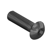 MODULAR SOLUTIONS BLACK OXIDE PLATED FASTENER&lt;BR&gt;M8 X 18MM BUTTON HEAD CAP SCREW